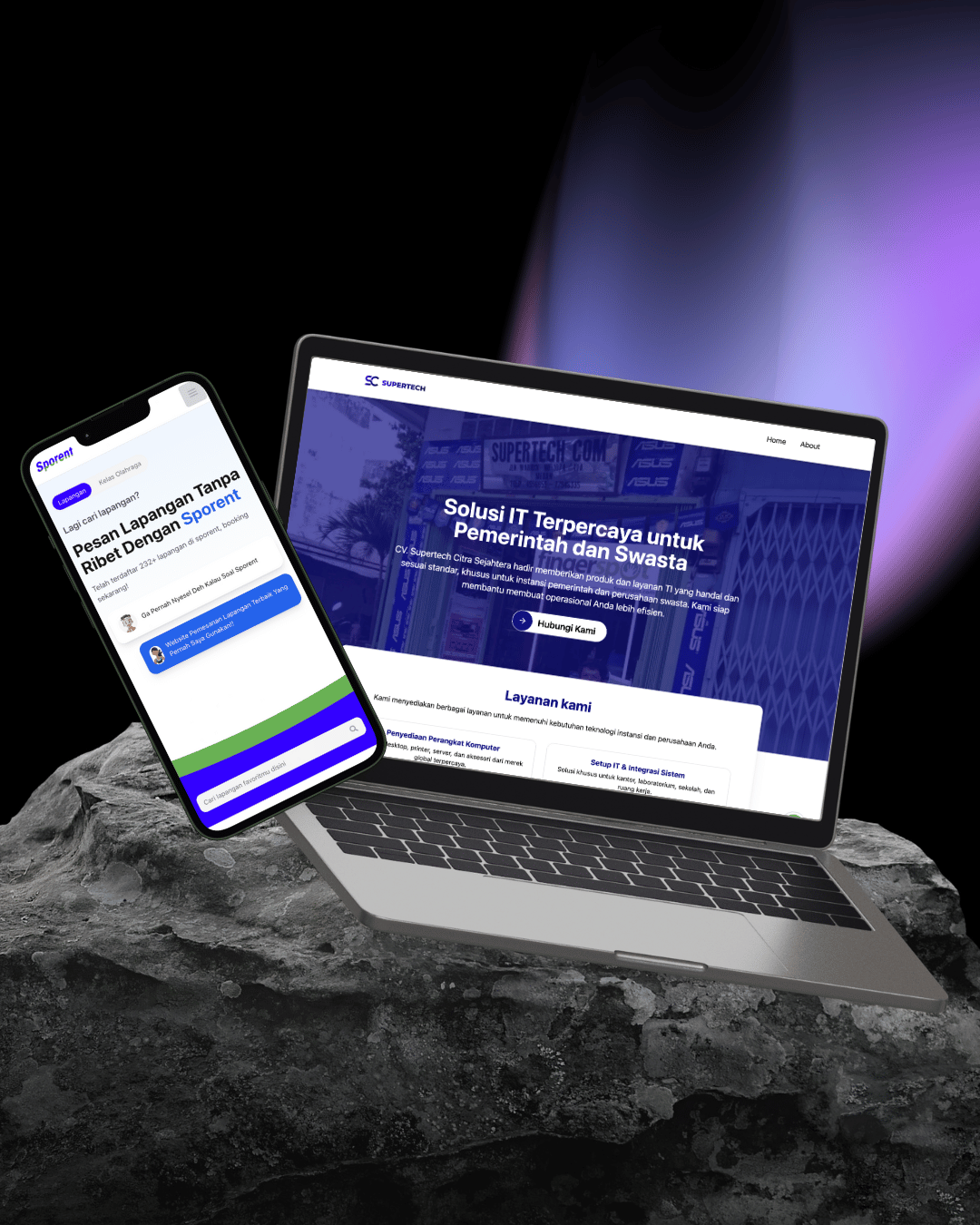 Contoh tampilan website bisnis
